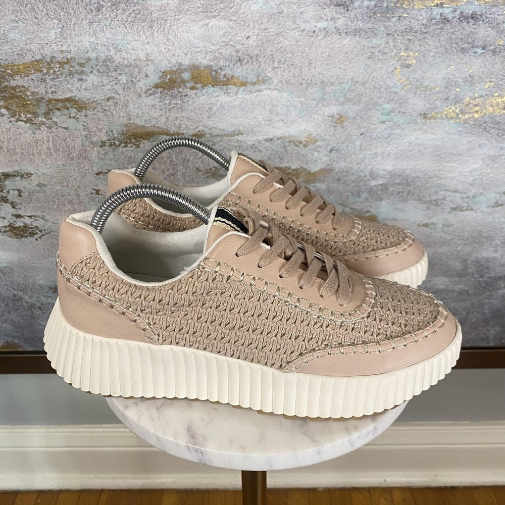 SHU SHOP Selina Mauve Shoes Womens Size 10 Pink Woven Platform Casual Sneakers